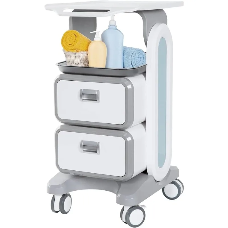 

Mobile Medical Trolley Cart 130 Lbs Load Portable Professional Cart for Ultrasound Imaging Scanner Vehicle Beauty Storage Cart