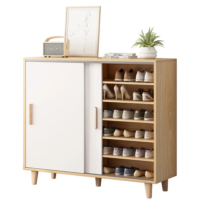 New Simple Modern Multi-layer Storage Customized Furniture Wood Shoe Cabinet