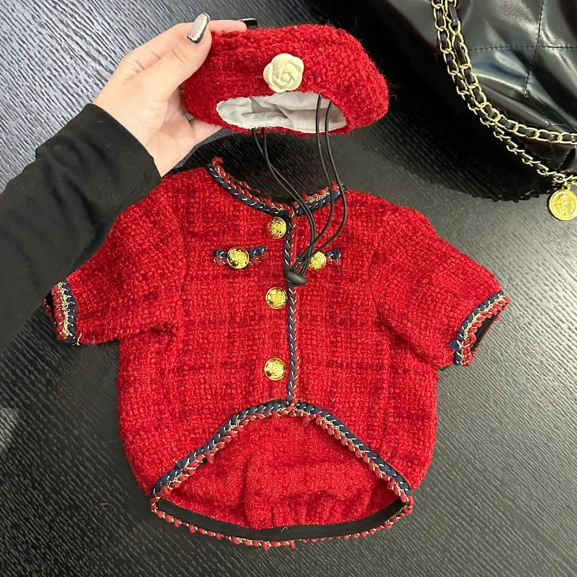 New Winter Classic Plaid Dog Clothes Exquisite Jacket And Hat Set Dog Jacket French Bulldog Schnauzer For Samll Medium Dog