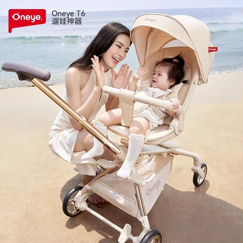 Baby Stroller Lightweight Foldable Baby Walking Tool Windproof Suitable for Babies To Sit or Lie Down On