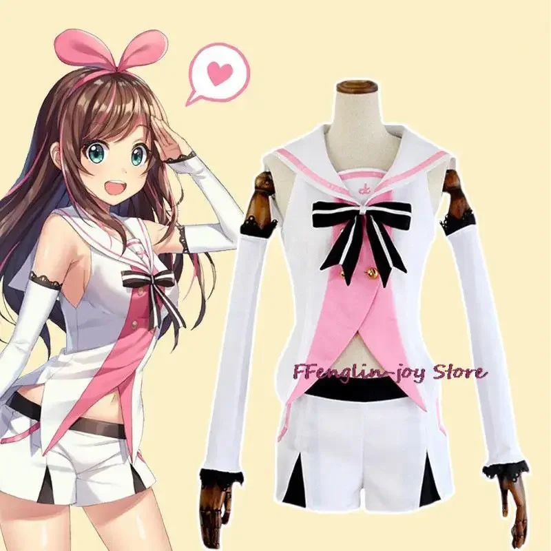 Vtuber youtubers ber virtuelles idol kizuna ai kanal cosplay kostüm perücke sexy frau anime top shorts halloween lolita stil kawai