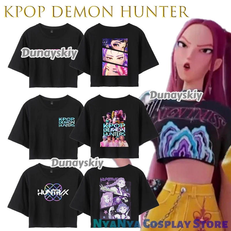 

KPopDe Mon Hunters Mira Crop Top Tshirt Short Sleeve Sexy Cute Anime 코스프레 Outfit For Women 코스프레 Costume Party Christmas