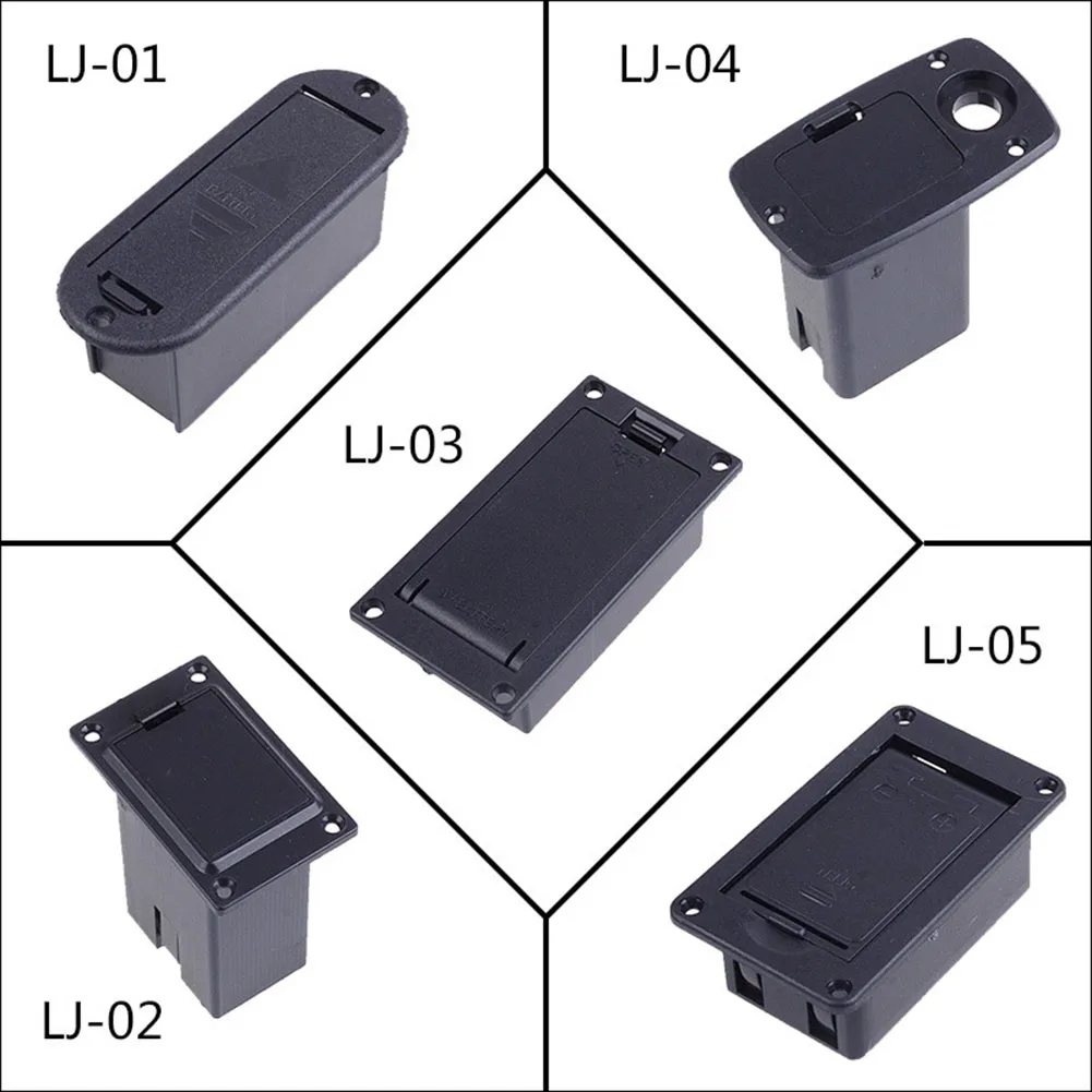 High Quality Particular Brand New 9V Battery Box Case Stand Accessories Black Compartment Replacement For Acoustic Guitar