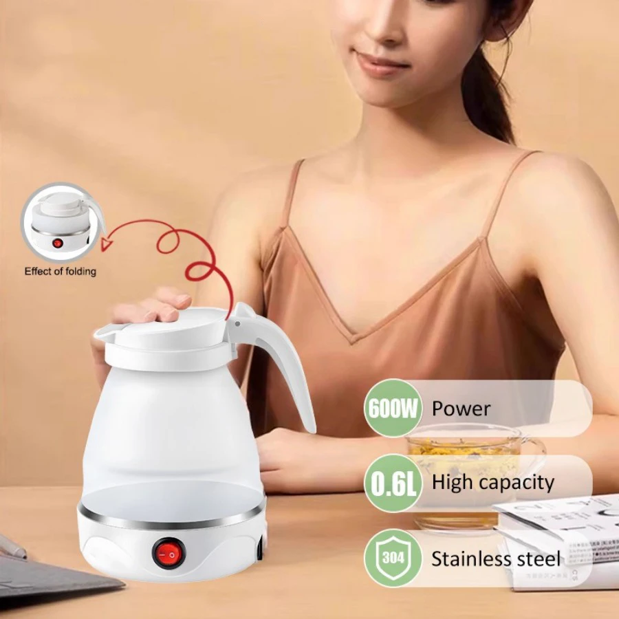 folding kettle 0.7L electric kettle travel portable food grade silicone kettle