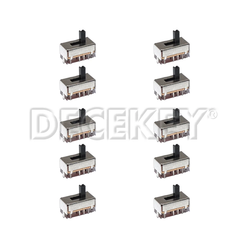 10PCS SS23D07 8 PINS 3 Position 2P3T Toggle Switch Double Vertical Sliding Switch Handle Length 5MM Bracket
