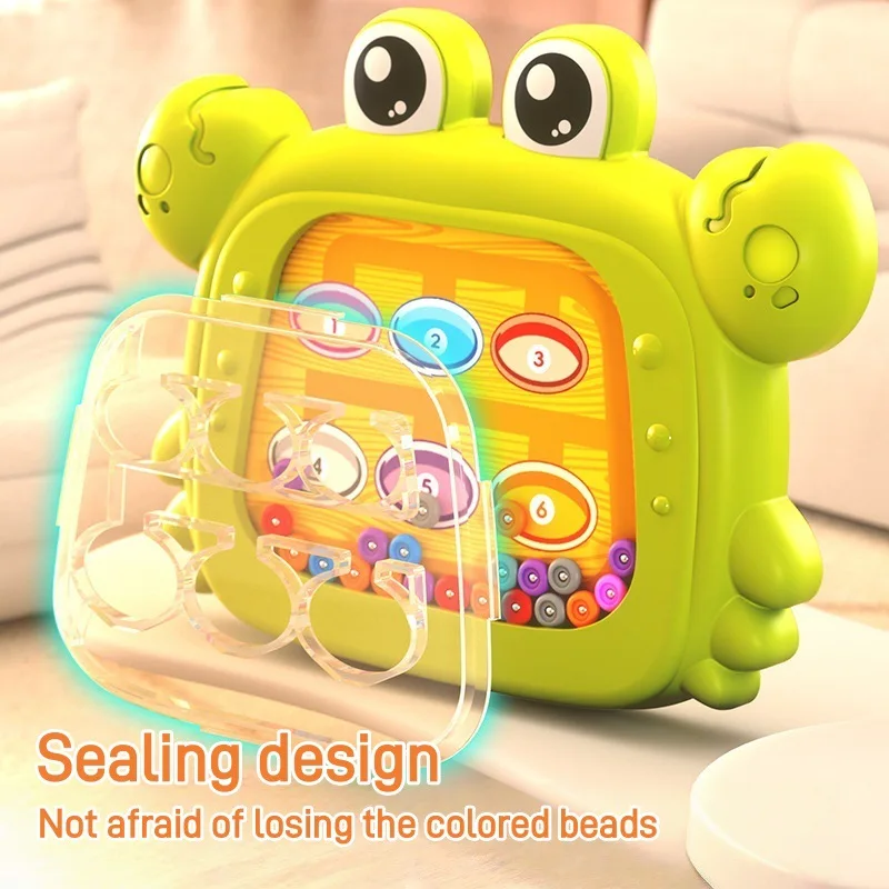 子供用磁気両面お絵かきボード、ペンコントロール論理的思考ペンマンシップ落書きボード、片面自己除去ビーズ迷路ゲーム、両面書き込みボードおもちゃ