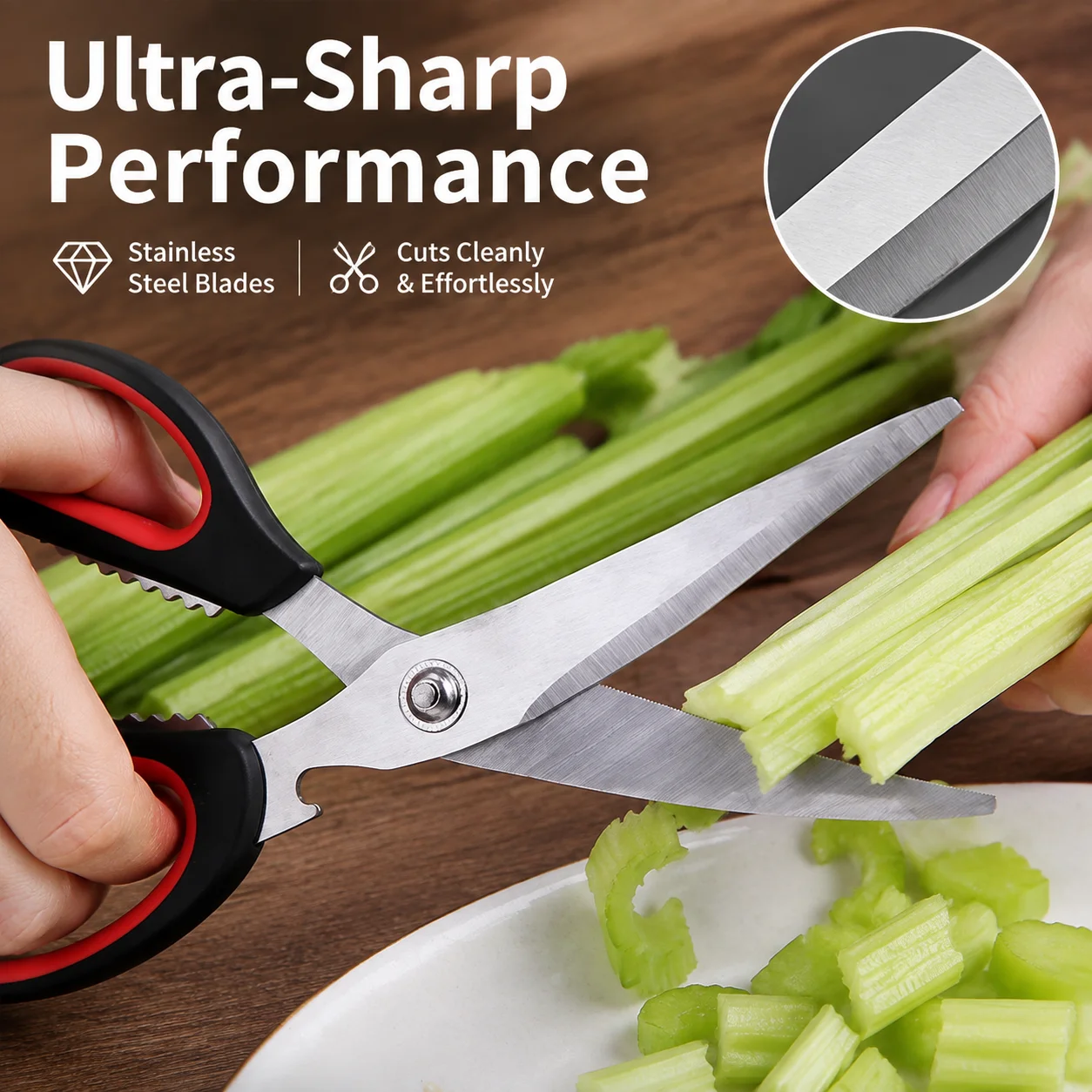 ELephas PLus Stainless Steel Barbecue Scissors Steak Kitchen Scissors Manufacturer Kitchen Tools Household Scissors