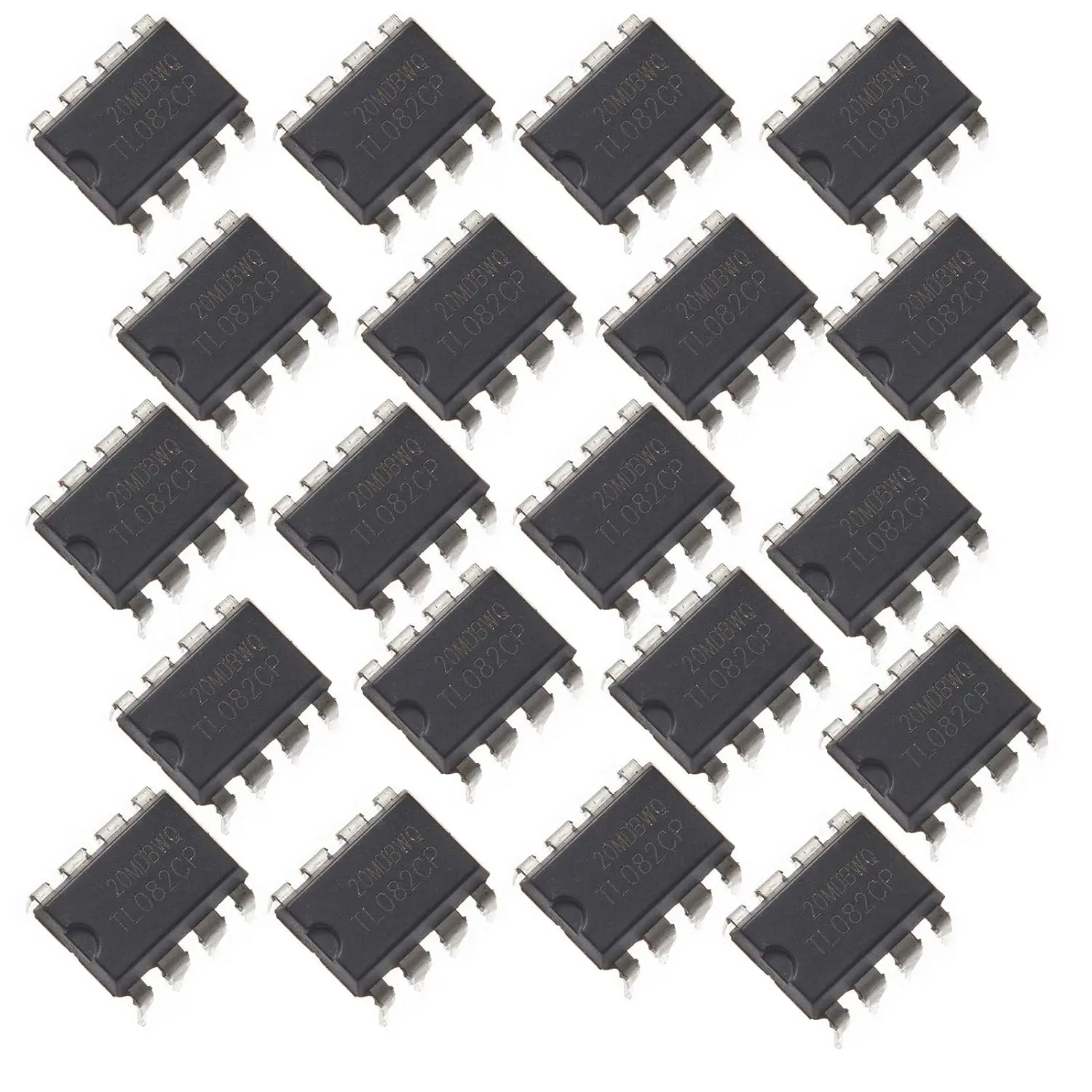 20pcs TL082CP 082 Linear Integrated Circuit General Purpose Dual J-FET Operational Amplifier，DIP-8