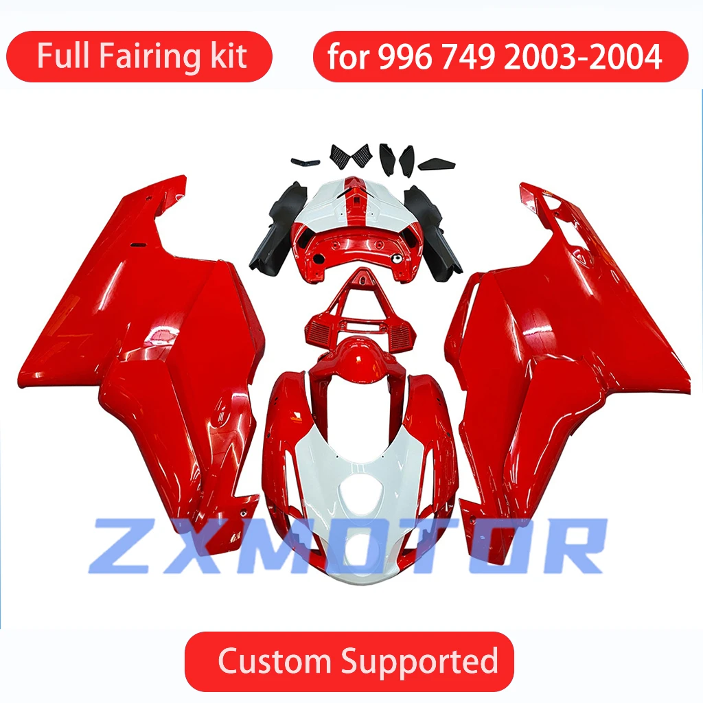 New Style Fairings 749 2003 2004 Red Prime Aftermarket Motorcycle Fairing Kit Free Custom for DUCATI 999 03 04