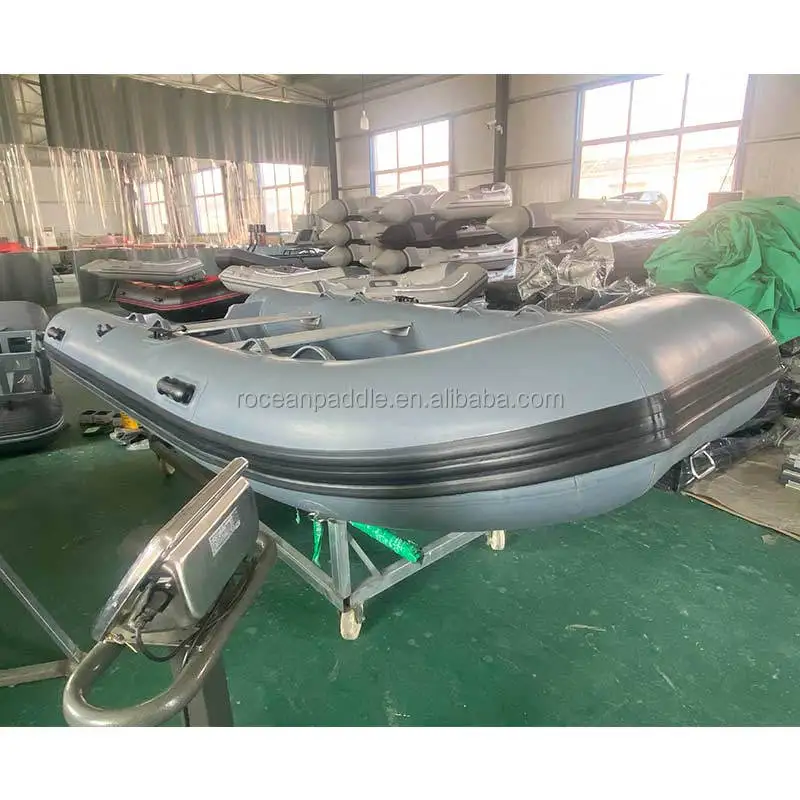 เรือยางกึ่งแข็งแบบอลูมิเนียมน้ำหนักเบา 12 ฟุต รุ่น Rib 360 Hypalon พร้อมเครื่องยนต์ติดท้ายเรือ 15 แรงม้า