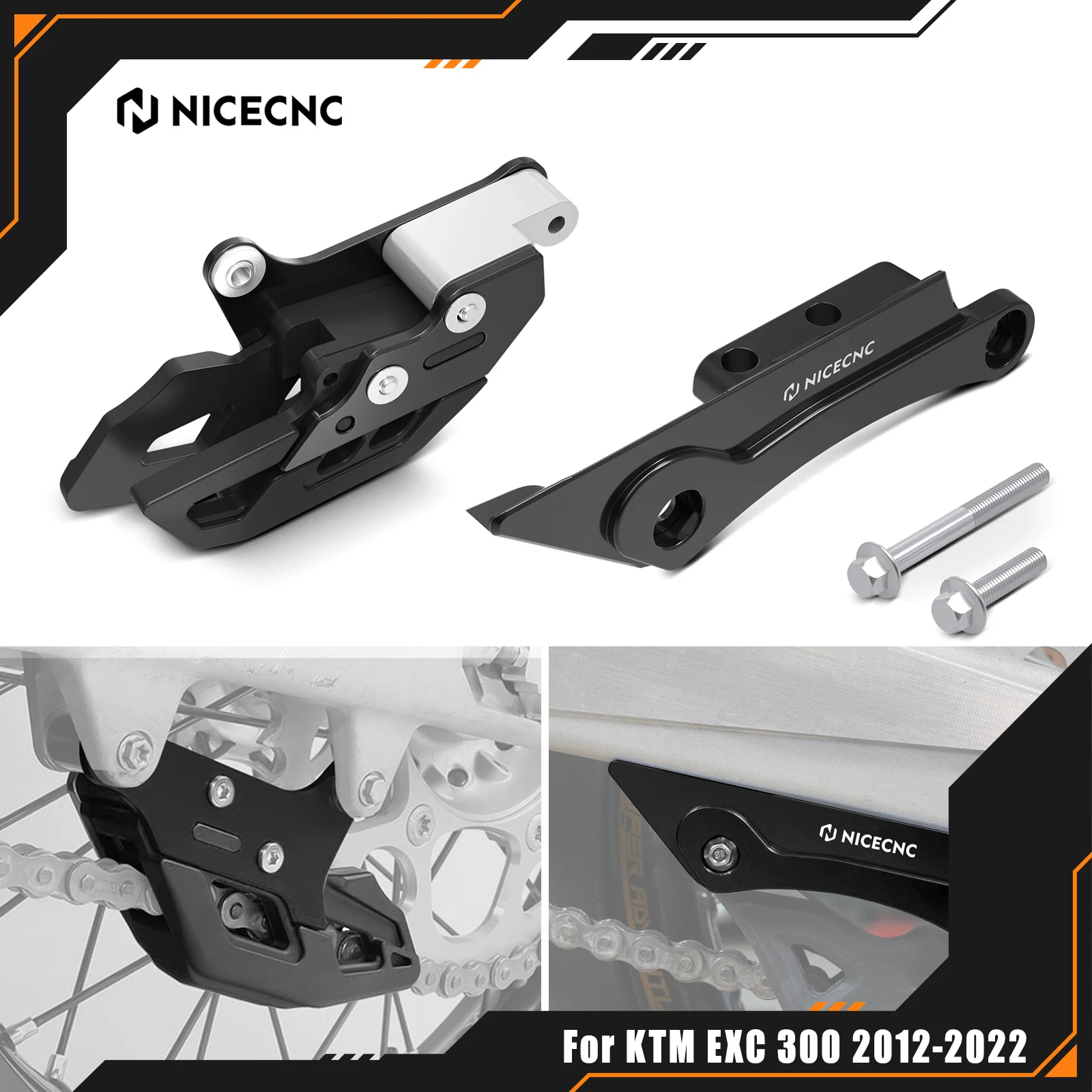 For KTM EXC 300 EXCF 350 SXF 450 For Husqvarna TE 300 TE 300i 2014-2022 For GasGas EC 300 Swingarm Guard & Chain Guide Guard