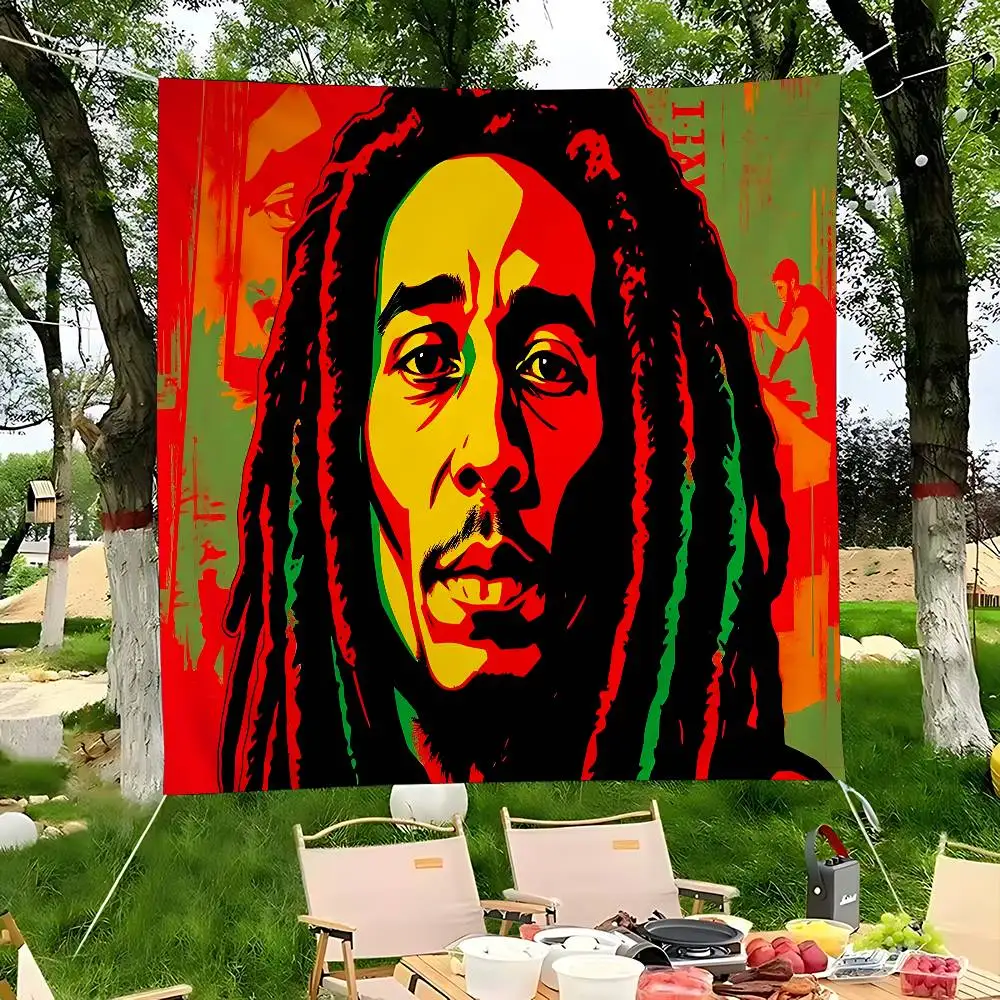 Bob Marley Rasta Lion High End Quality Banner Printing Artistic Atmosphere Style Camping Flag