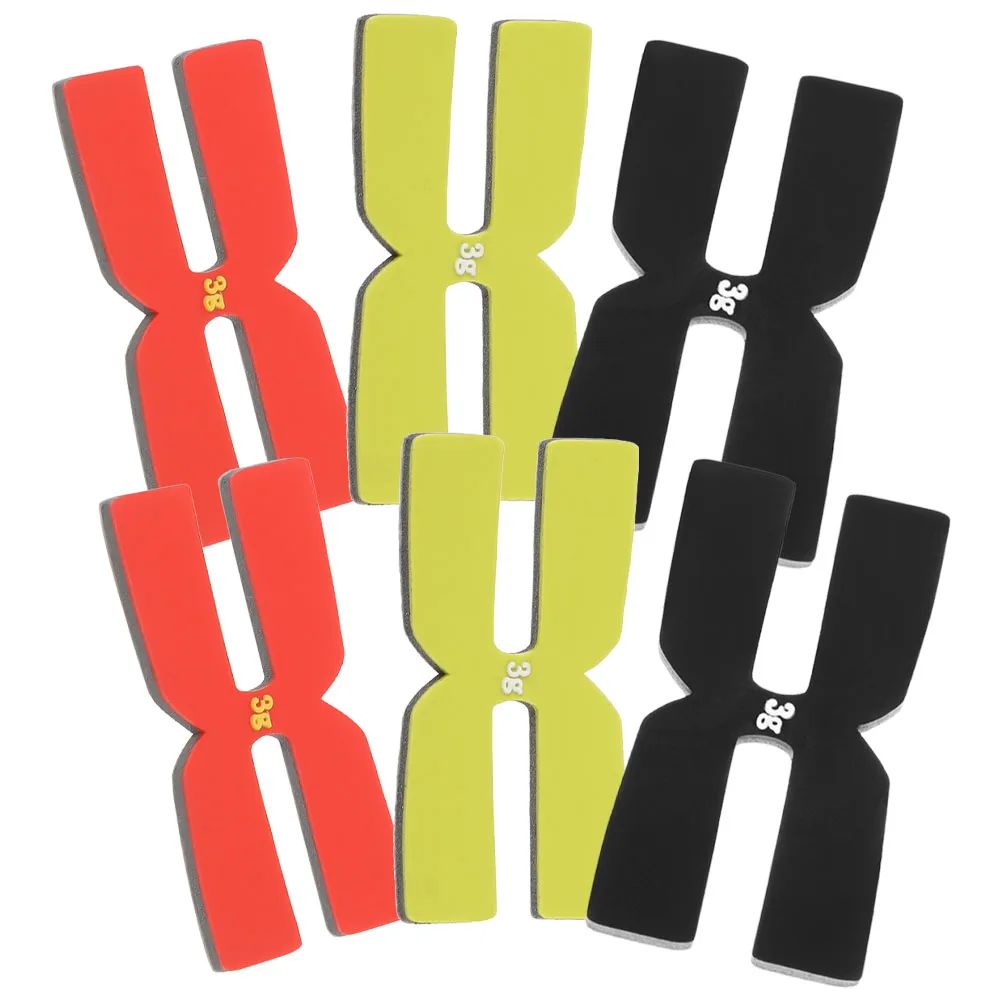 

6pcs Tennis Racket Weighted Strips 3g Silica Gel Tape H Shape Balance Sheet for Racket Grip Red Black Fluorescent Yellow tennis
