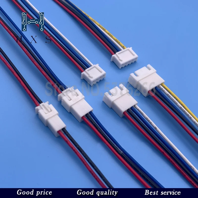 10PCS XH2.54 Connector Pitch 2.54mm 2P 3P 4P 5P 6P Male Female Plug Jack JST Wire Connector 26AWG Battery Charge Cable Adapte