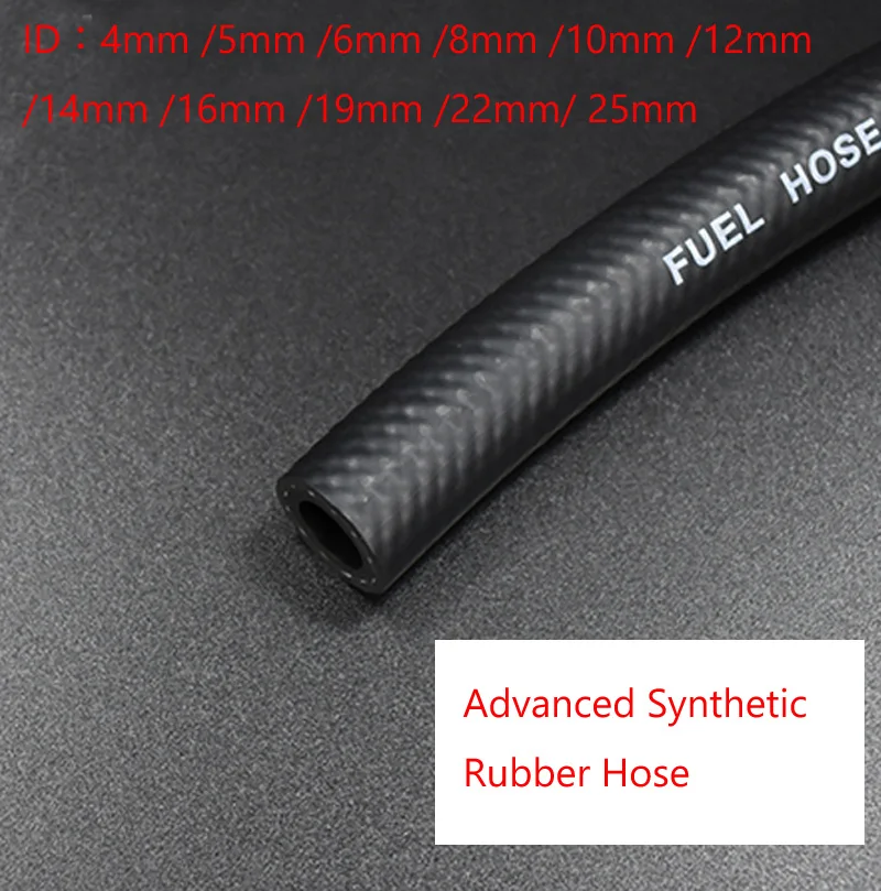 1M High Temperature High Pressure Resistant Fuel Hose Diesel Pipe Water Pipe Diesel Pipe Oil Delivery Return Pipe Rubber Pipe