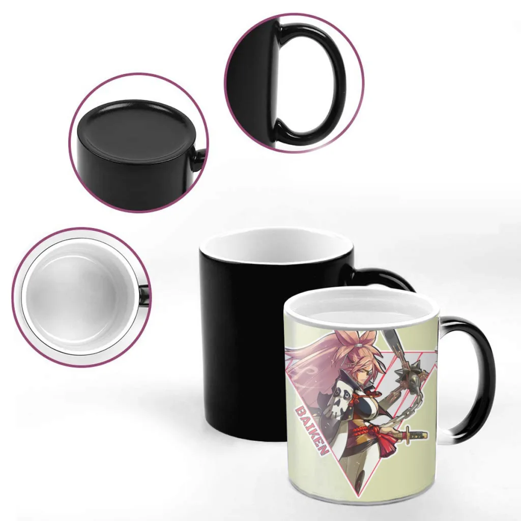 Guilty Gear Baiken Dizzy Anime One Piece Coffee Mugs And Mug Creative Color Change Tea Cup Ceramic Milk Cups Gifts