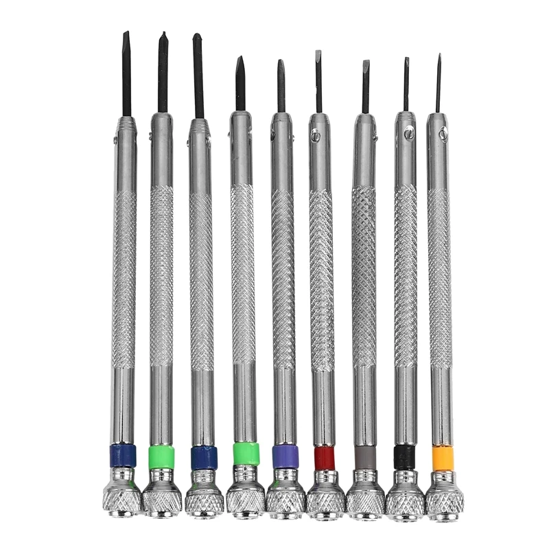 0.5-2.5Mm Steel Precision Screwdriver Set Watch Repair Tool Kit 9Pcs For Watch Repairing
