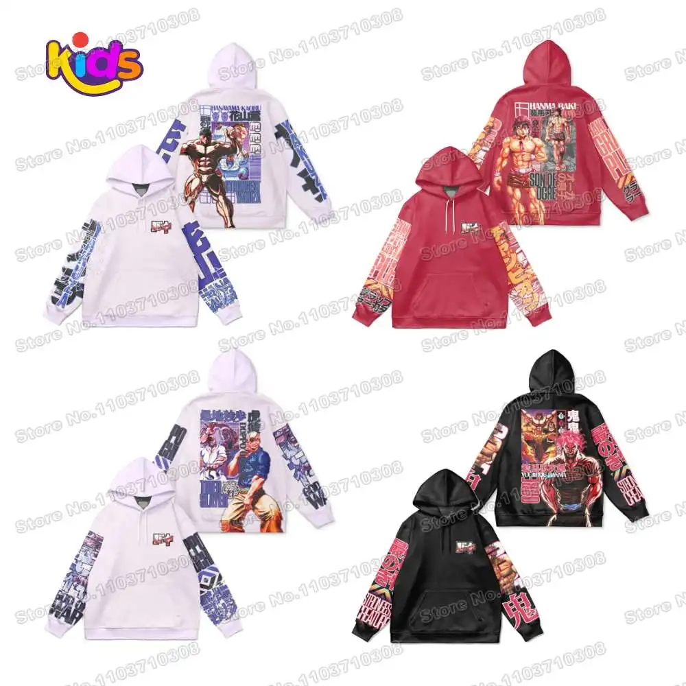 

Warm Running Sportswear Bakis-Hoodie Cartoon Anime Fishing Camping Kids's Hoodie Harajuku Autumn Winter Streetwear Clothe