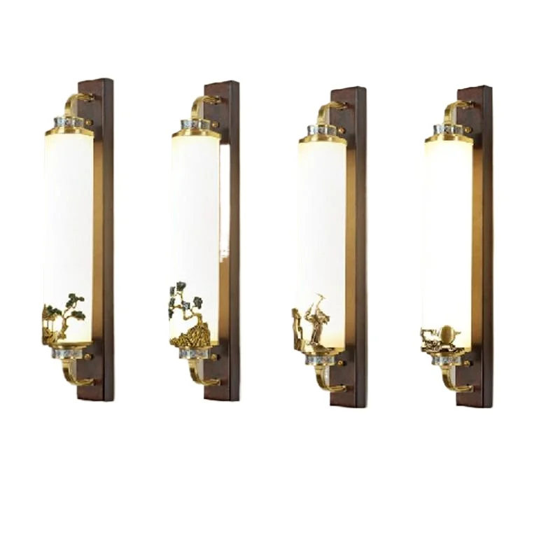 

All-copper new Chinese wall lamp, living room TV background wall, Chinese style zen decorative lamp