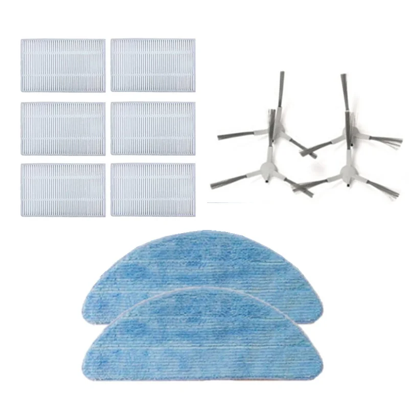 HEPA Filter Side Brush Mop Cloths for Redmond RV-R670S RV-R650S RV 670S 650S Robotic Vacuum Cleaner Spare Parts Accessories