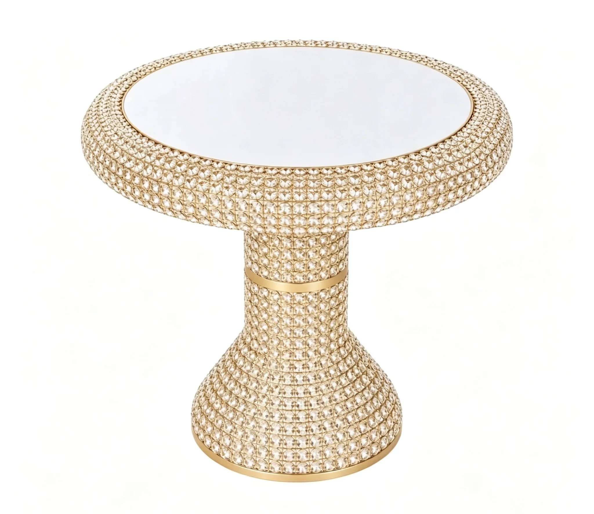 Wedding Party White Cheaper Reception Table S Shape Glass Top Half Moon Dining Table for Event