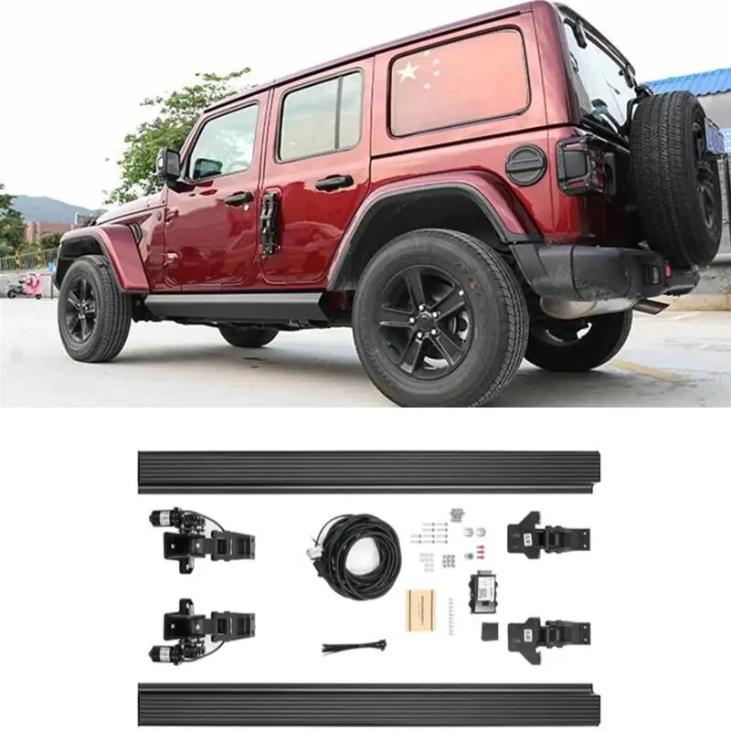 For JEEP Wrangler JL 2018-2023 Intelligent Electric Automatic Switch Door Control Running Board Side Step Nerf Bar