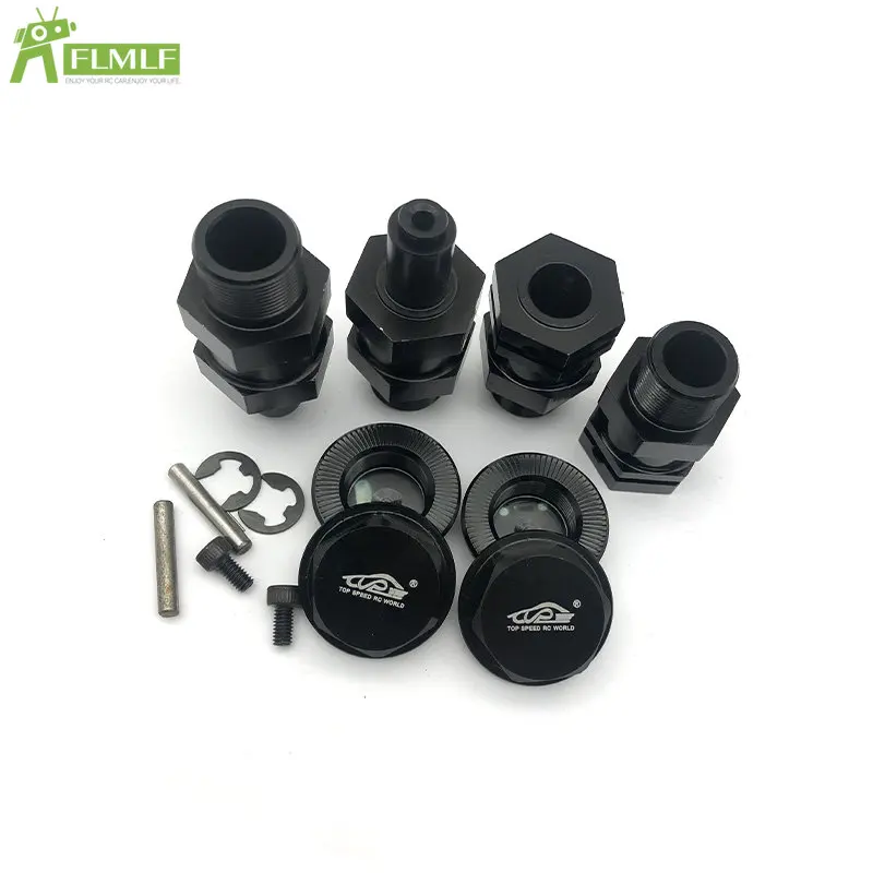 Legering Upgrade Voor Achterwiel Moer Cap en 24mm Hex Hub Verlengde As Kit voor 1/5 HPI ROFUN ROVAN KM BAJA 5B 5T 5SC Rc Auto Onderdelen