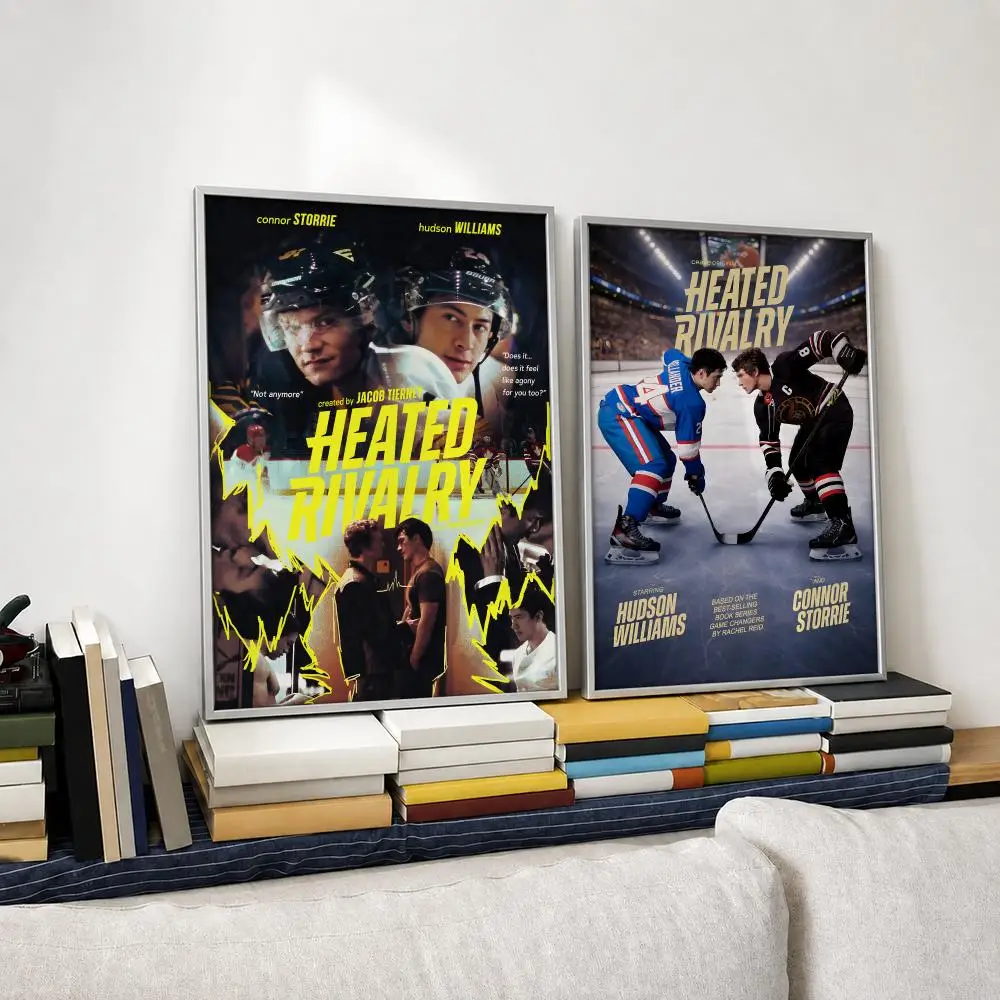 TV Series Heated Rivalry Poster Self‑Adhesive Waterproof PP Poster Coffee House Bar Wall Art Sticker Room Home Decor