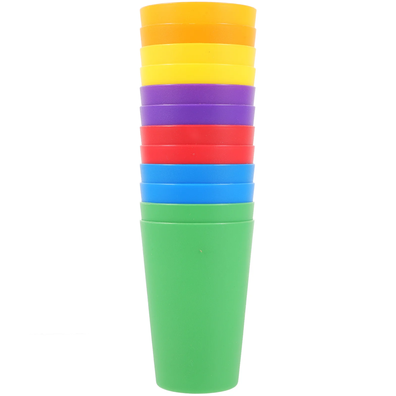 

12Pcs Multi-Functional Plastic Cup Simple Color Safe Pretty Smooth Design for Drinking Toothbrush Coffee Home Use