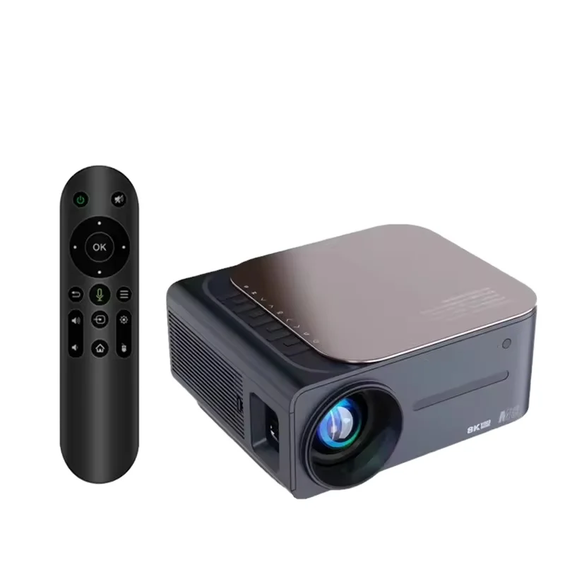 Projector 1080P HD M8 Smart LCD Cinema Projector Android 9 BT Wifi High 400ANSI Lumens 8K Mini Portable Home Smart Tv Projector