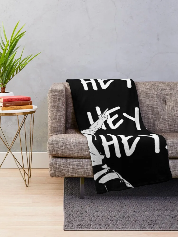 Haikyuu!,Bokuto, Fukudorani's Ace, Hey Hey Hey, White Text Throw Blanket anime Decorative Sofa Blanket Fashion Sofa Blankets