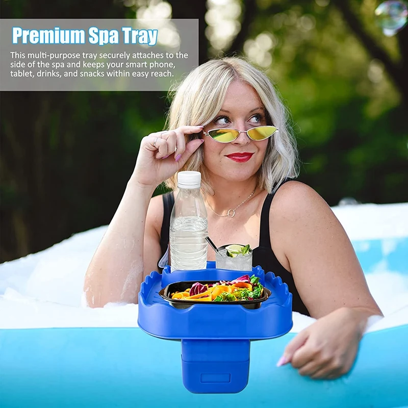 Pool Cup Holder,Detachable Drink Cup Holder And Refreshments Tray Compatible With Intex Most Inflatable Pools