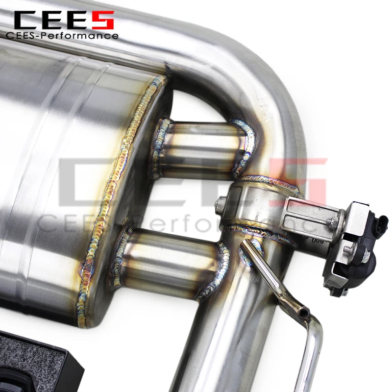 عادم cees Catback لأودي TT MK1 نوع 8N 1.8T 1998-2006 أنبوب توربو 304 مع صمام التحكم عن بعد نظام عادم Valvetronic