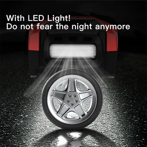 Портативный воздушный компрессор 150PSI с LED-подсветкой для авто и велосипедов — изображение товара