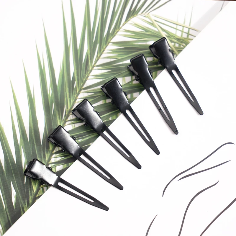 10PCS Schwarz Entenschnabel Haar Clips Rutschfeste Alligator Haar Clips Barber Salon Styling Sterben Haar Zubehör – Detail 5