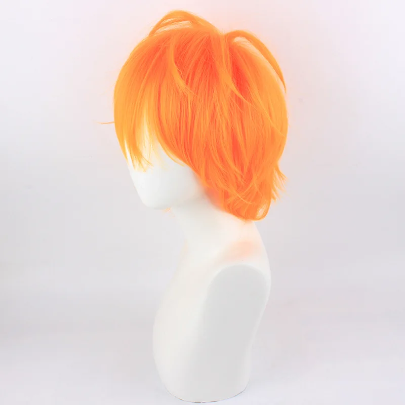 Japanischer Anime „Haikyuu!!“ Little Volleyball Hinata Shoyo Orange Cosplay Perücke Hochtemperatur-Seiden-Cosplay-Perücke