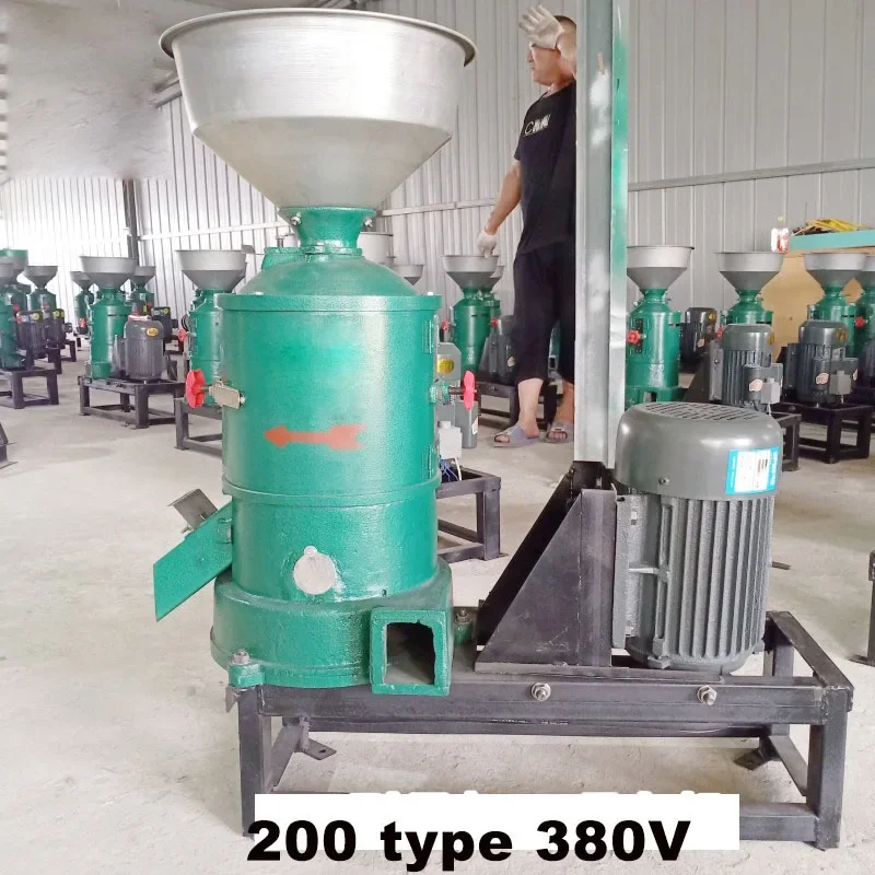 Vertical Grain Hulling Machine Electric Rice Sheller Grain Peeling Processor for Paddy Processing Field Work