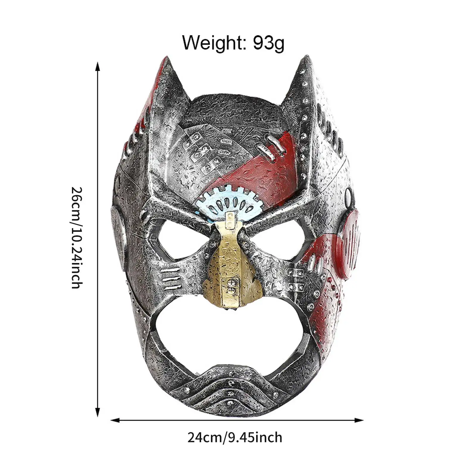 Cosplay Bat Mask Halloween Carnival Parties Costume Anime Roleplay Mask for Teen Adult Punk Style Armor-Up Soft Face Helmet Mask view 3