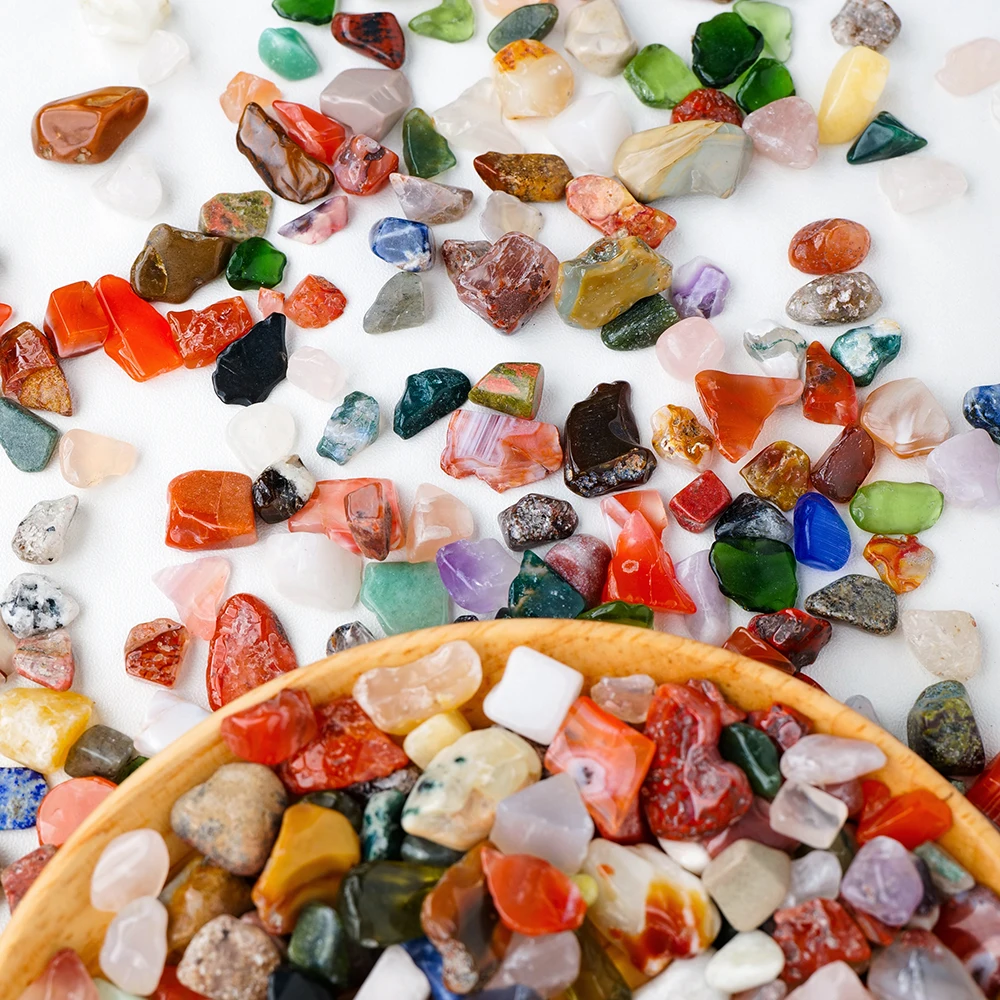 50g Natural Stones Mixed Crystal Material Crystal Gravel Stone Chips Ore Minerals Reiki  Specimen Gemstones Aquarium Decoration