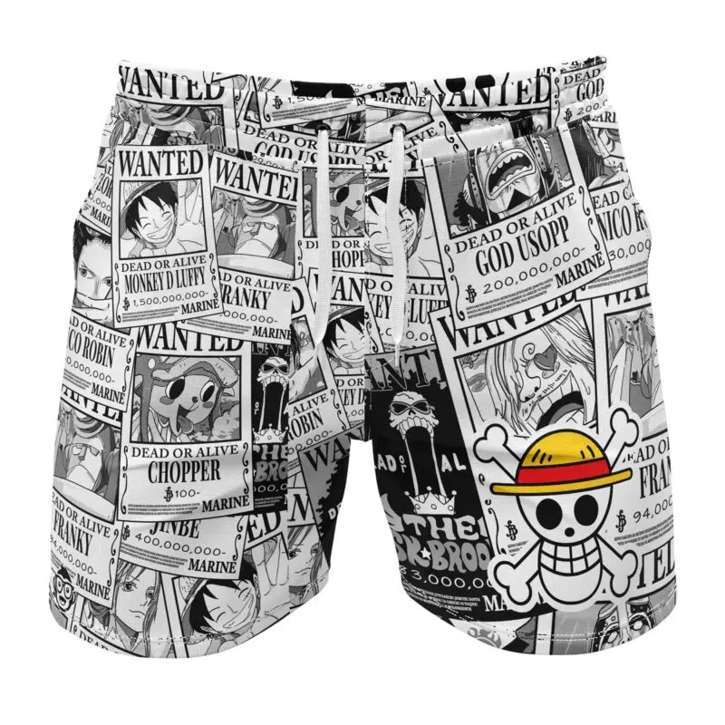 2026 Sommer One Piece Luffy Retro Cosplay Shorts Herren Übergroße 3D-Bedruckte Schnelltrocknende Strandshorts Familie Unisex Kinder