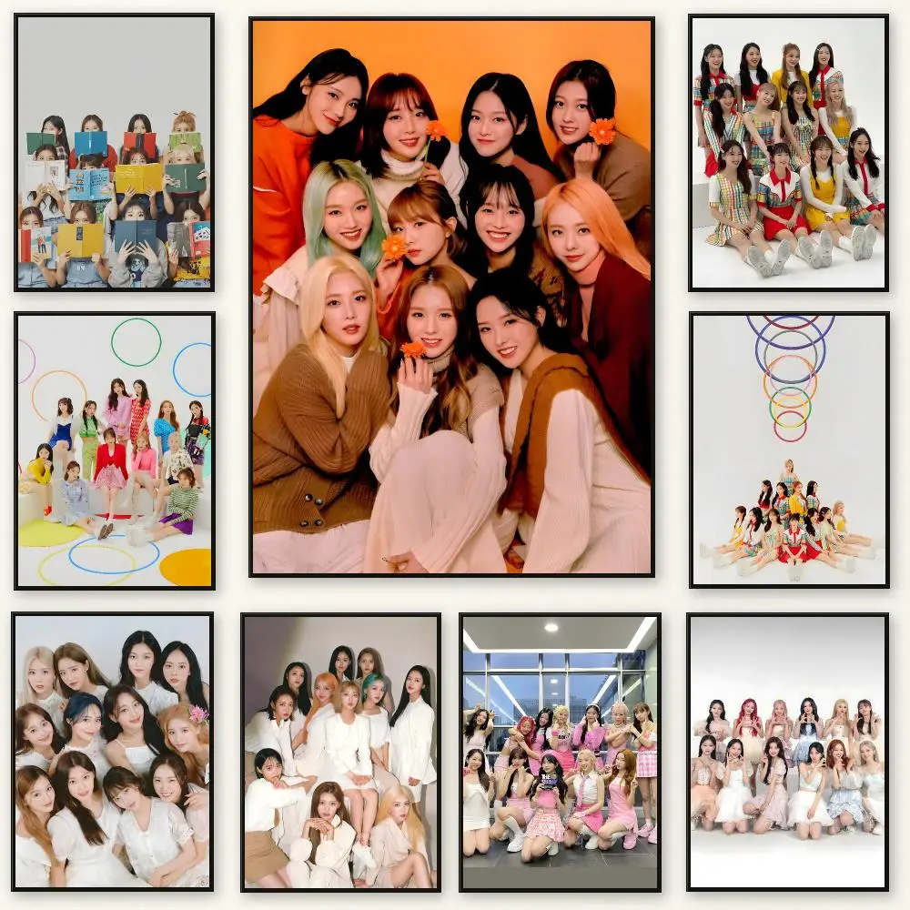 K-pop Group L-LOONA Poster Frameless Peel-and-Stick Removable Wall Art Print