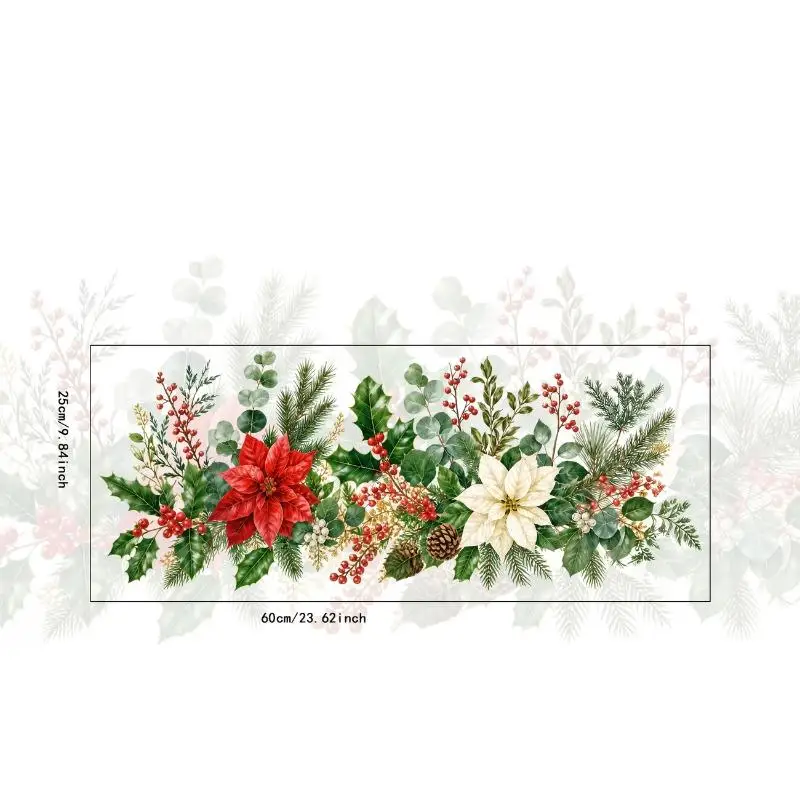 Self-Adhesive Floral Wall Decal Waterproof Reusable No Residue for Kitchen Sink Bathroom Home DIY Wall Decoration