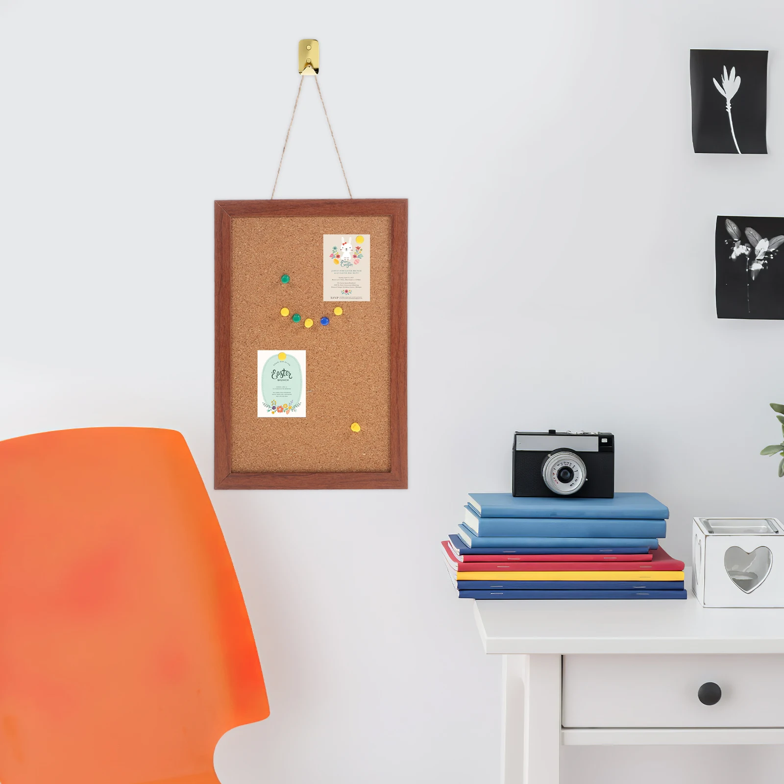 

Wooden Photo Bulletin Wooden Photo Wall Bulletin Notice Cork for Pin Message Board Board Home Office Classroom Use