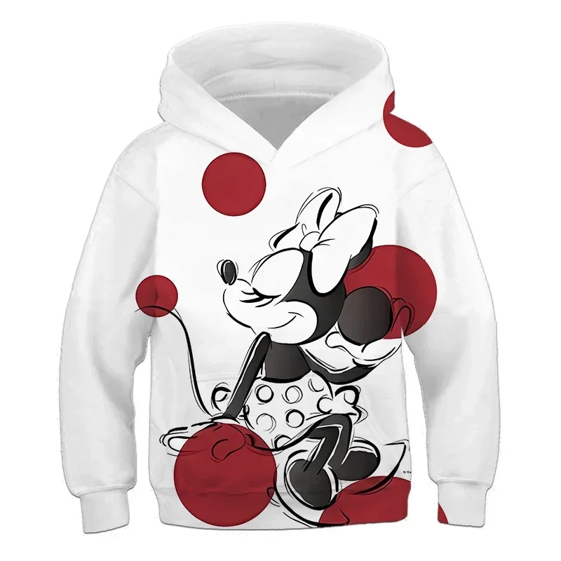 Spring Autumn Cartoon Hoodies Cute Mickey Minnie Print Children\'s Clothing Comfortable and Casual Girls\' Sportswear Coat Boys\'