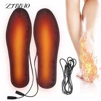 1Pair Electric Heated Shoes Pad USB Rechargeable Heated Insoles For Outdoor Skiing Winter Foot Warmers Can Be Cut Independently