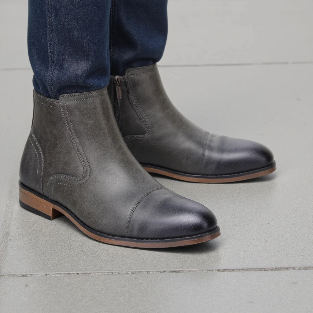 Botas Hombres Cómodas Moda 2025 Botas de marca Cuero