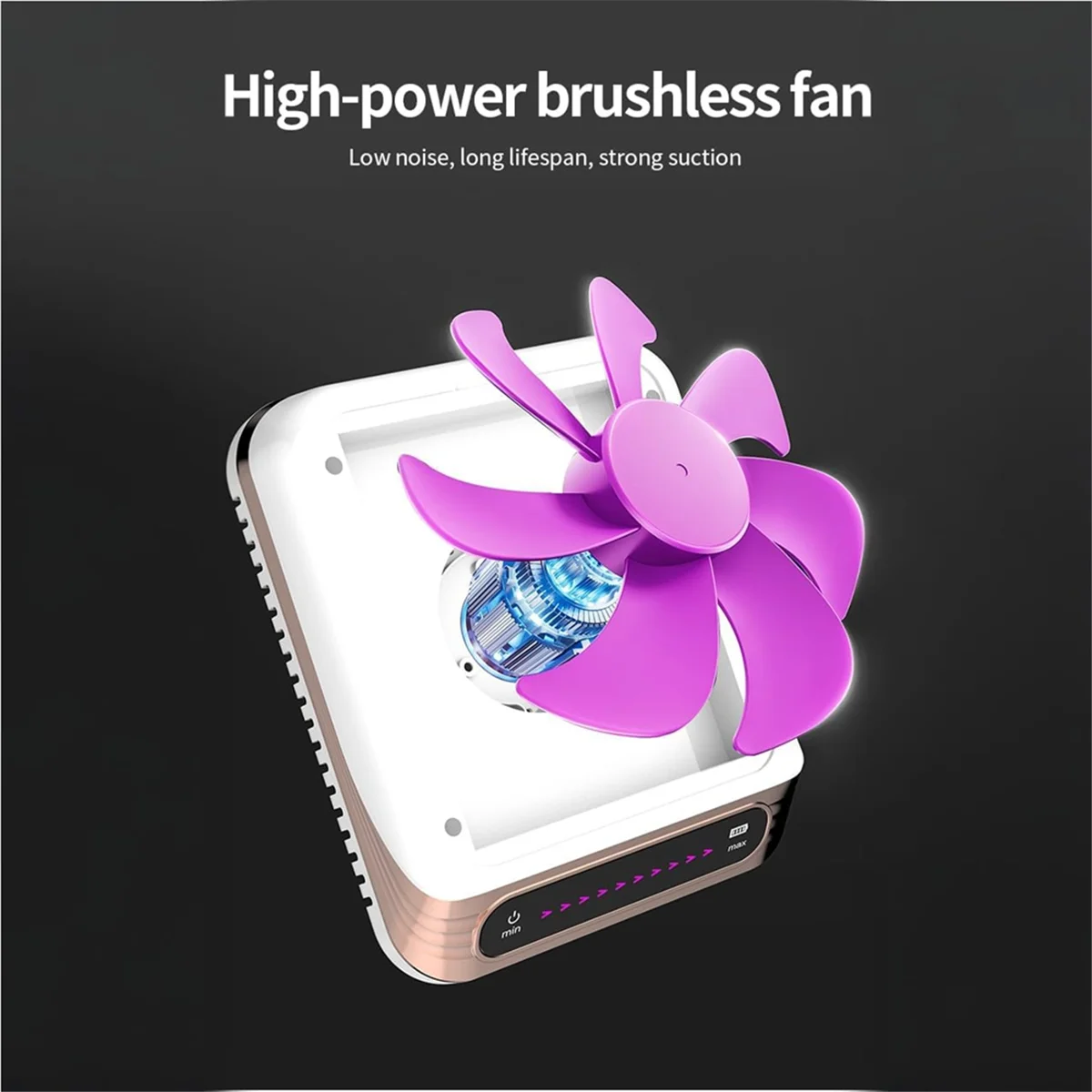 A002 Rechargeable Nail Dust Collector,Strong Suction,Touchscreen,One-Touch Start,Reusable Thickened Filter,for Home US Plug B