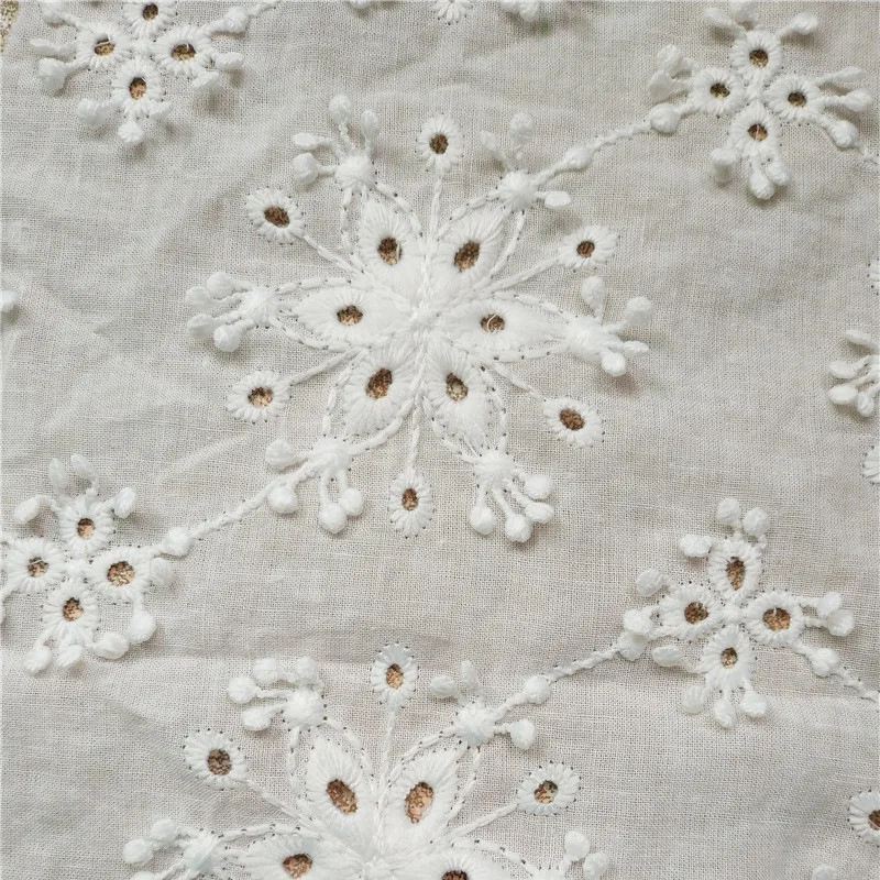 

Новый молочный шелк 3D Рождественская снежинка полая вышитая кружевная ткань ручной работы DIY аксессуары для одежды ширина 130 см 1 ярд