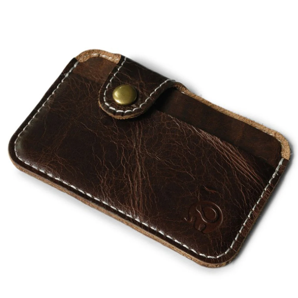 Nieuwe Collectie Dunne Vintage Heren Echt Lederen Kleine Portemonnee Slanke Creditcard Houder Geld Tas Id Card Case Mini Portemonnee Voor Mannen