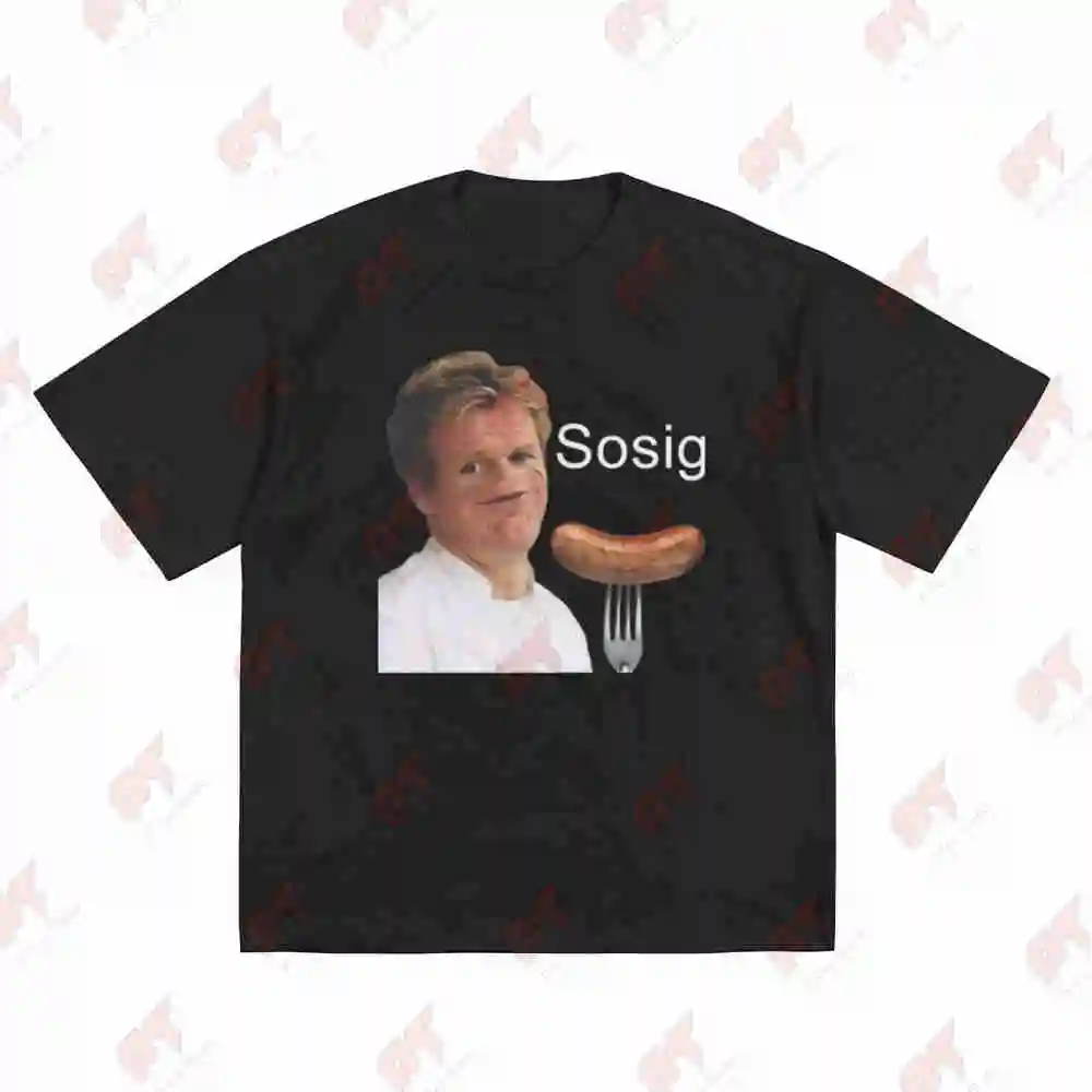 Gordon Ramsay Sosig Meme Short Sleeve Tee 100% Cotton T-Shirt
